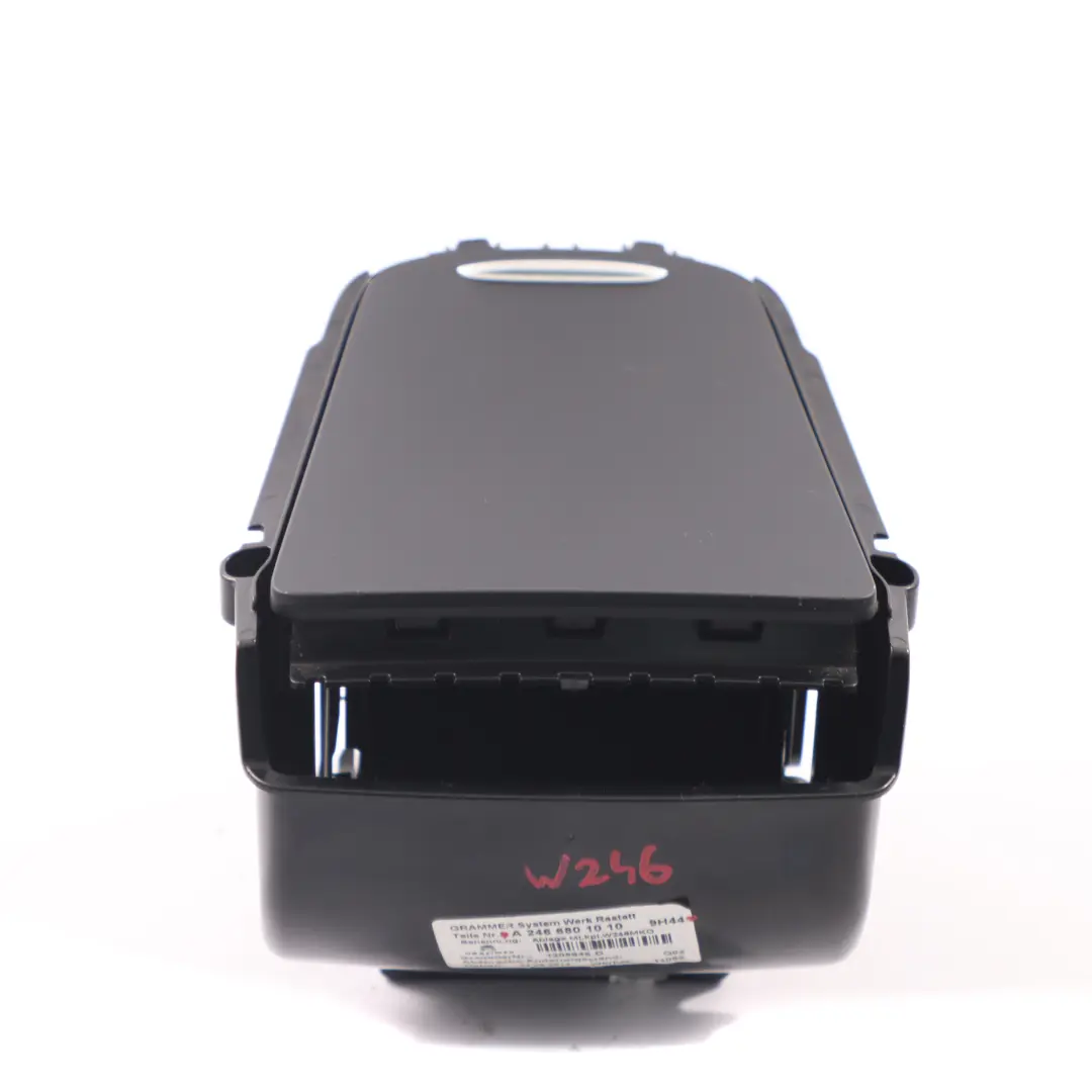 Mercedes W246 Console centrale interna Pannello portaoggetti nero - SKU A2466801010 - Numero di parte A2466801010
