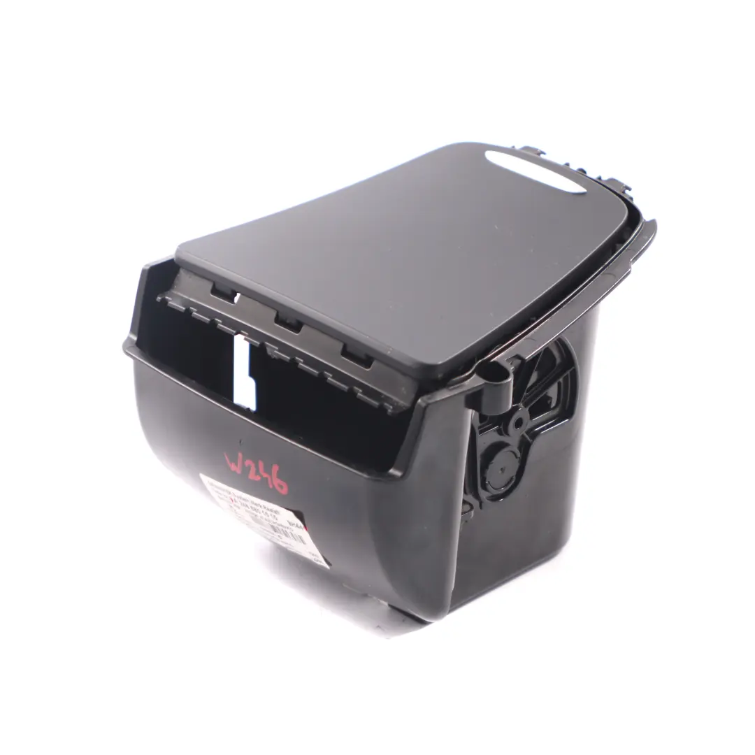 Mercedes W246 Console centrale intérieure, panneau de rangement noir - SKU A2466801010 - Numéro de pièce A2466801010