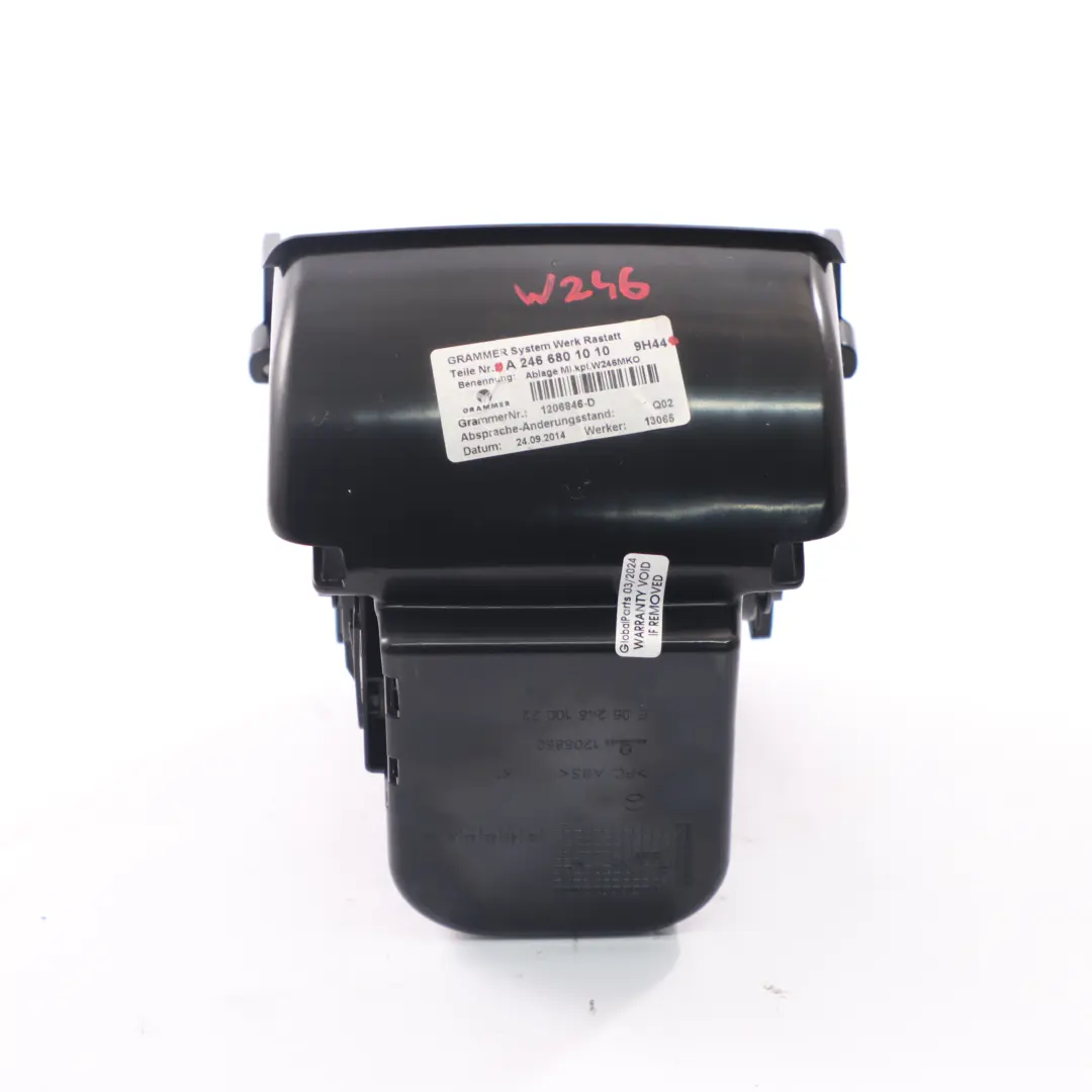 Console centrale intérieure, panneau de rangement noir pour Mercedes W246 à propos du numéro de pièce A2466801010 Mercedes W246 Console centrale intérieure, panneau de rangement noir - SKU A2466801010 - Numéro de pièce A2466801010