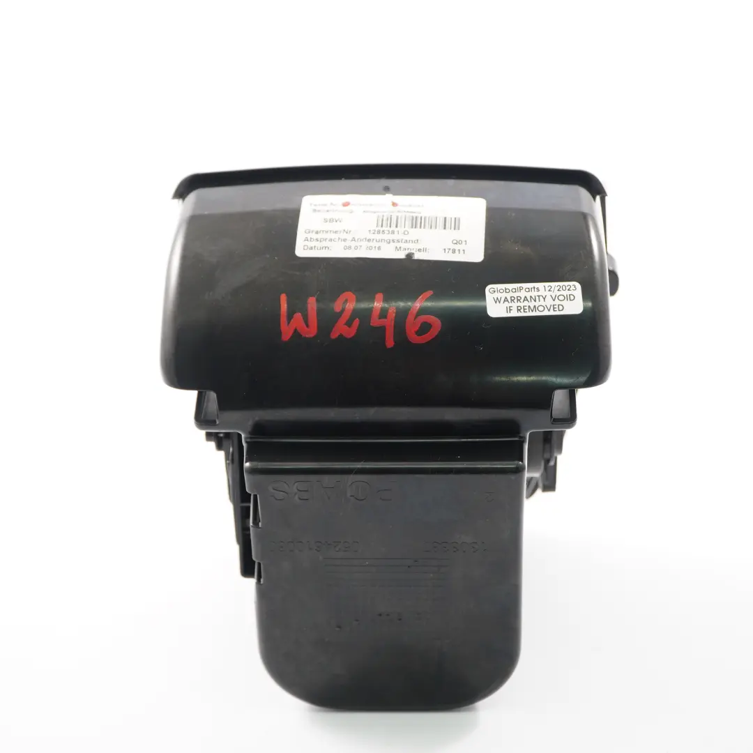 Mercedes W246 Console centrale Vassoio portacenere anteriore Nero - SKU A2466802500 - Numero di parte A2466802500