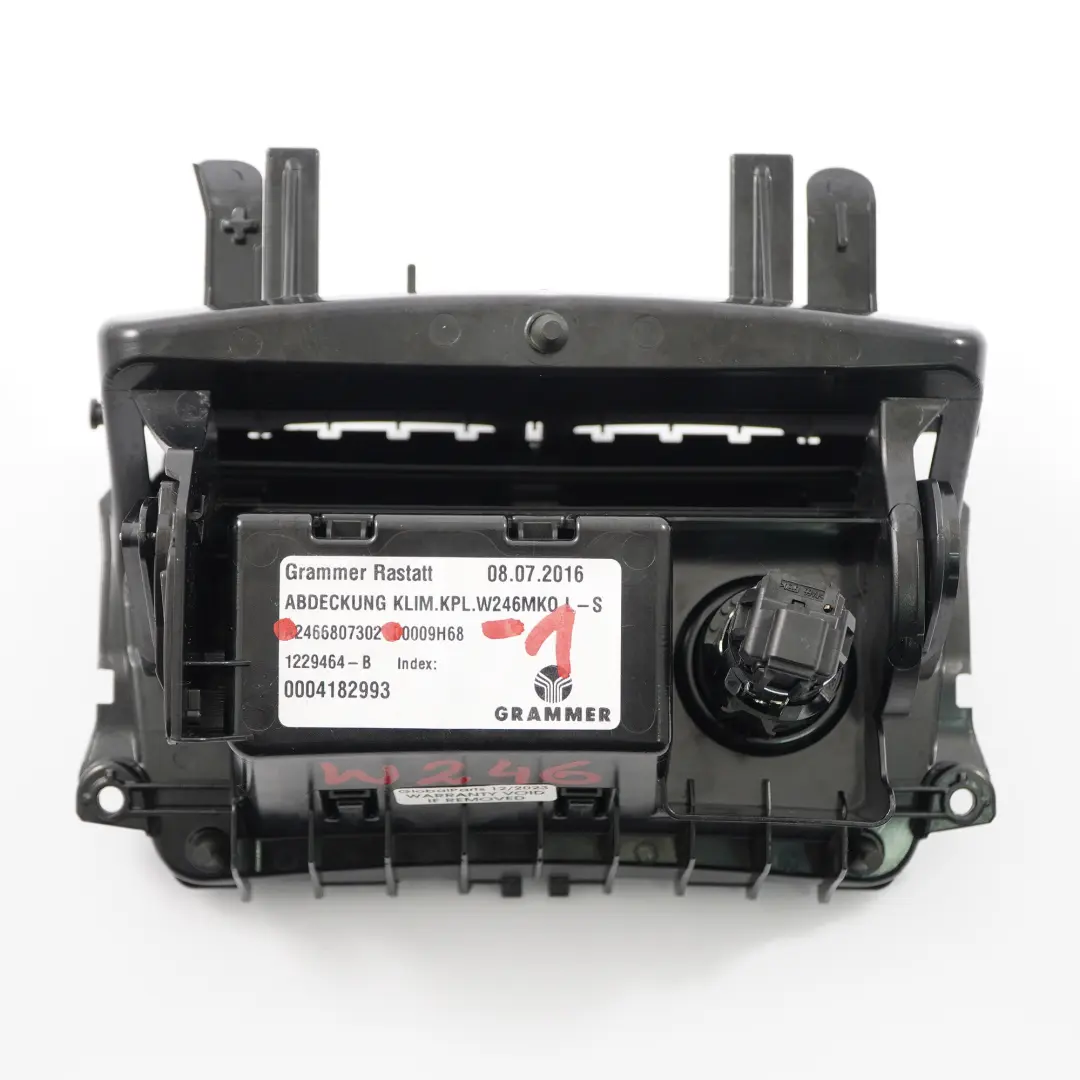 Cenicero Consola Central Embellecedor 12V Enchufe para Mercedes W246 con número de pieza A2466807302 Mercedes W246 Cenicero Consola Central Embellecedor 12V Enchufe - SKU A2466807302-1 - Número de pieza A2466807302