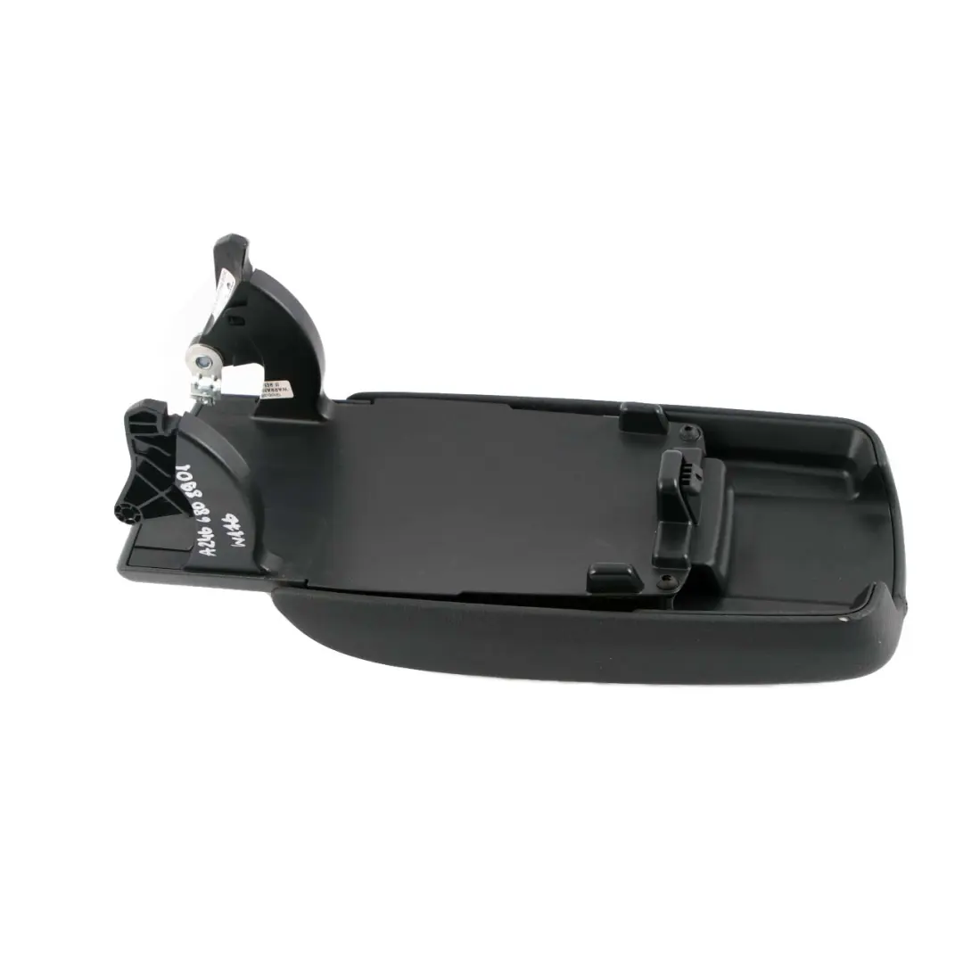 Mercedes W176 Console Centrale Accoudoir Rangement Cuir Noir - SKU A2466808901 - Numéro de pièce A2466808901