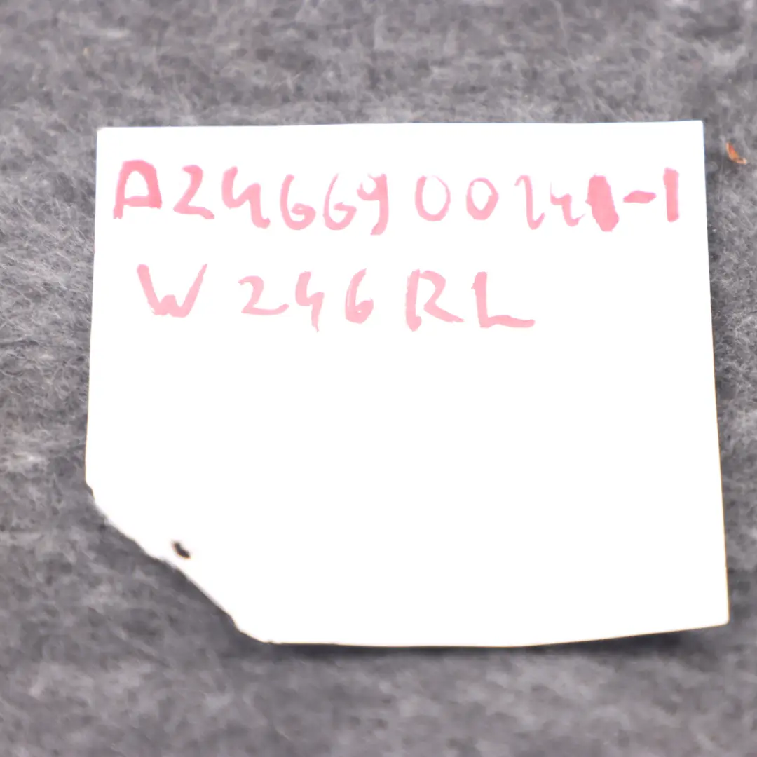 Storage Compartment Left N/S Trunk Trim Cover Black to Mercedes W246 with Part number A2466900241 Mercedes W246 Storage Compartment Left N/S Trunk Trim Cover Black - SKU A2466900241-1 - Part number A2466900241