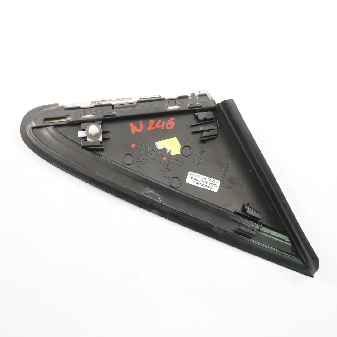 Triangle de recouvrement vitre extérieure avant gauche pour Mercedes W246 à propos du numéro de pièce A2466901787 Mercedes W246 Triangle de recouvrement vitre extérieure avant gauche - SKU A2466901787 - Numéro de pièce A2466901787