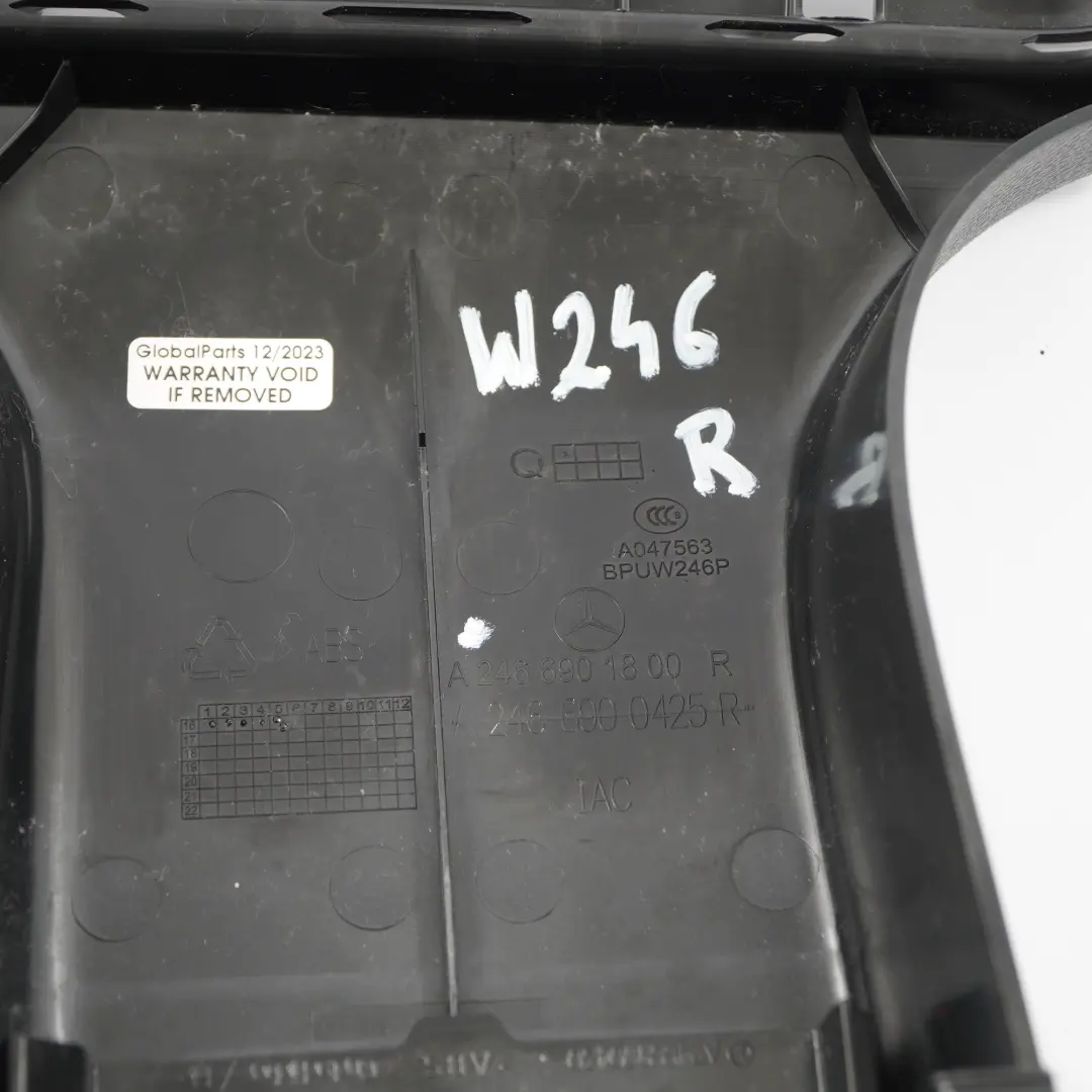 Mercedes W246 Trim B Pillar Panel Column B Cover Top Right - SKU A2466901800 - Part number A2466901800