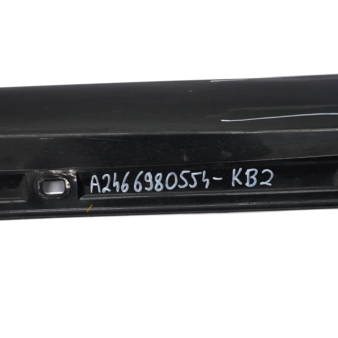 Mercedes W176 Side Skirt Left N/S Door Sill Cover W117 W246 Cosmic Black - 191 - SKU A2466980554-KB2 - Part number A2466980554