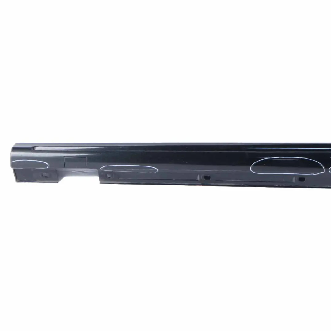 Side Skirt Left N/S Door Sill Cover W117 W246 Cosmic Black - 191 to Mercedes W176 with Part number A2466980554 Mercedes W176 Side Skirt Left N/S Door Sill Cover W117 W246 Cosmic Black - 191 - SKU A2466980554-KB - Part number A2466980554