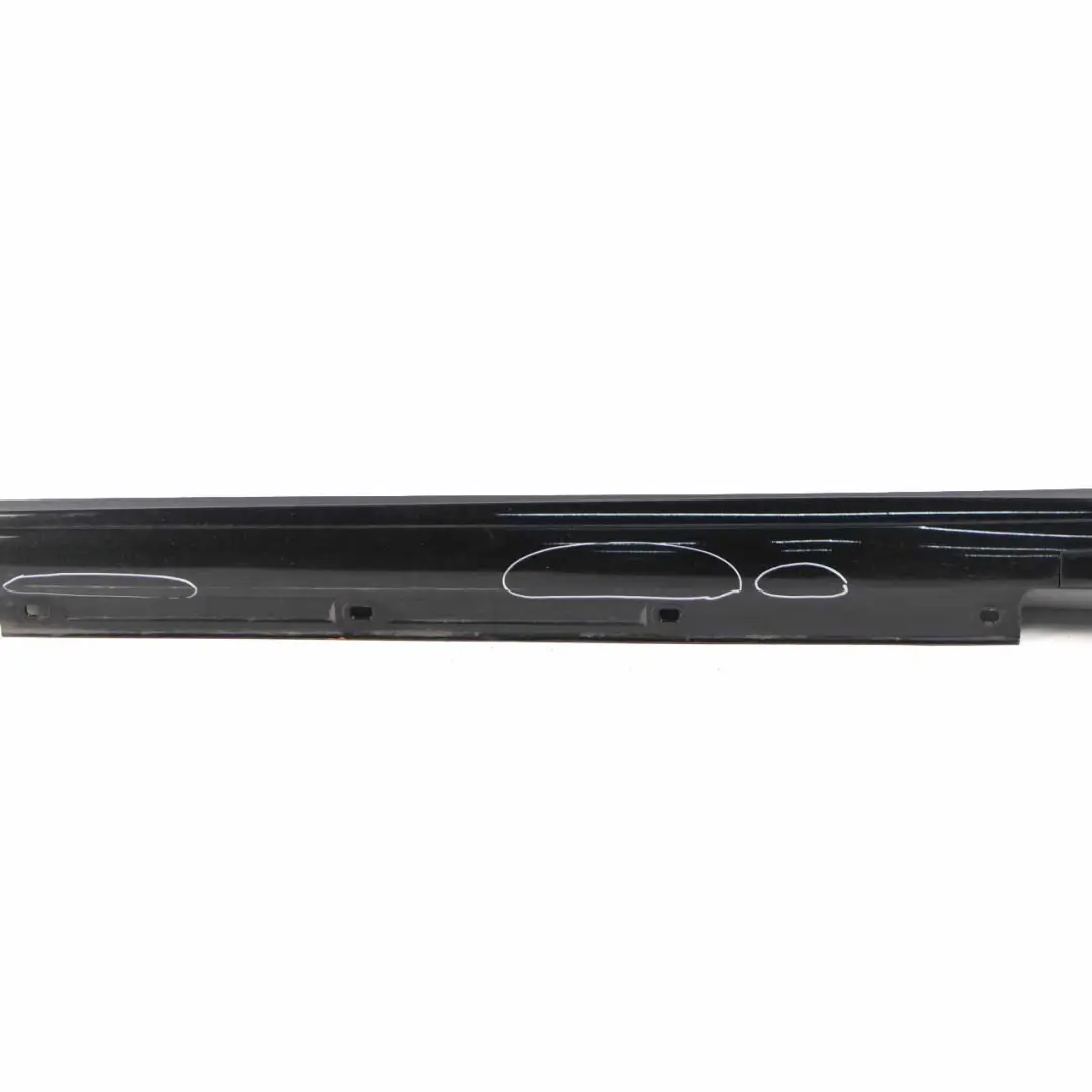 Side Skirt Left N/S Door Sill Cover W117 W246 Cosmic Black - 191 to Mercedes W176 with Part number A2466980554 Mercedes W176 Side Skirt Left N/S Door Sill Cover W117 W246 Cosmic Black - 191 - SKU A2466980554-KB - Part number A2466980554