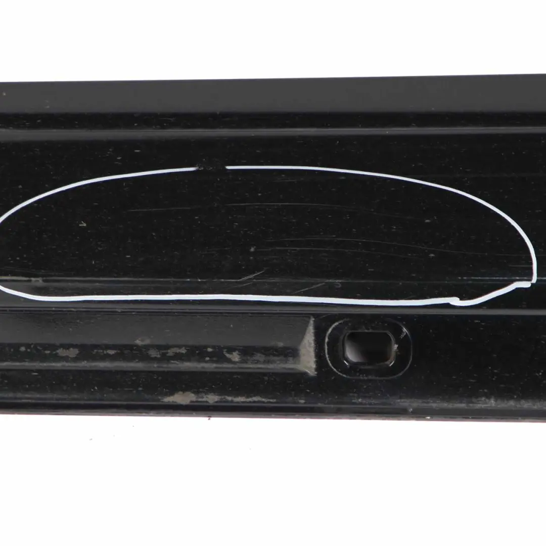 Side Skirt Left N/S Door Sill Cover W117 W246 Cosmic Black - 191 to Mercedes W176 with Part number A2466980554 Mercedes W176 Side Skirt Left N/S Door Sill Cover W117 W246 Cosmic Black - 191 - SKU A2466980554-KB - Part number A2466980554