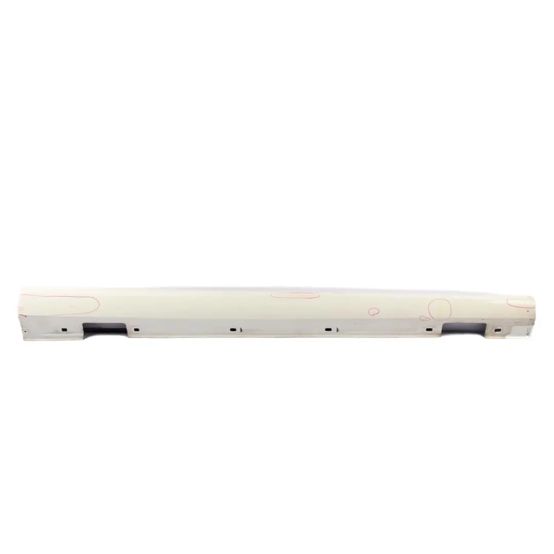 Side Skirt Right O/S Door Sill Cover W117 W246 Calcite White - 650 to Mercedes W176 with Part number A2466980654 Mercedes W176 Side Skirt Right O/S Door Sill Cover W117 W246 Calcite White - 650 - SKU A2466980654-CW - Part number A2466980654