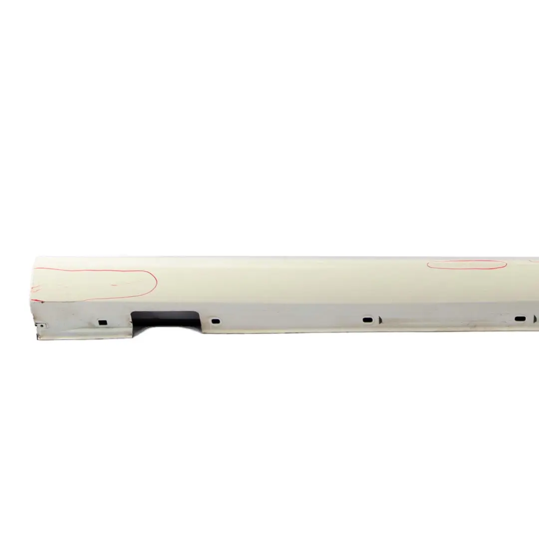 Side Skirt Right O/S Door Sill Cover W117 W246 Calcite White - 650 to Mercedes W176 with Part number A2466980654 Mercedes W176 Side Skirt Right O/S Door Sill Cover W117 W246 Calcite White - 650 - SKU A2466980654-CW - Part number A2466980654