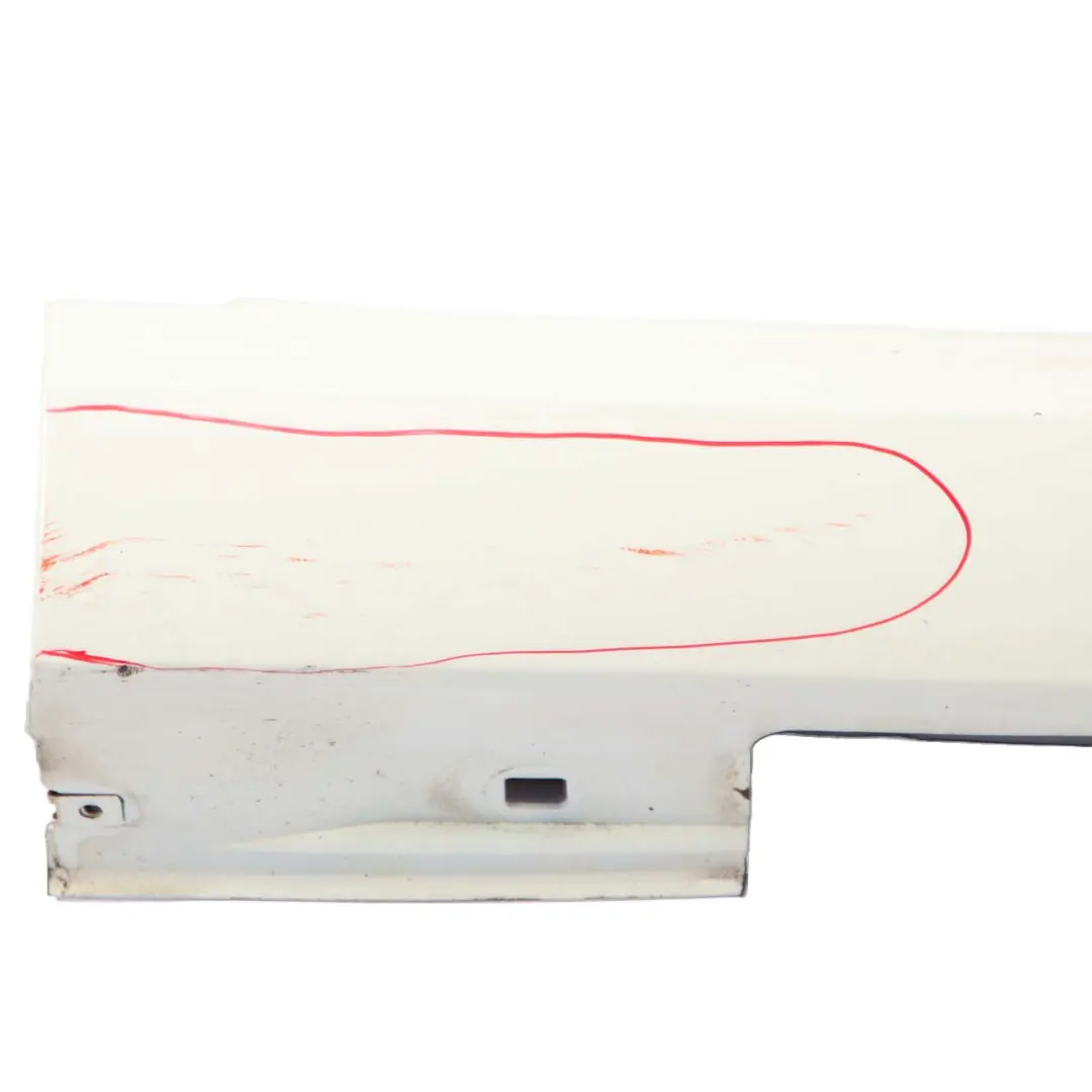 Side Skirt Right O/S Door Sill Cover W117 W246 Calcite White - 650 to Mercedes W176 with Part number A2466980654 Mercedes W176 Side Skirt Right O/S Door Sill Cover W117 W246 Calcite White - 650 - SKU A2466980654-CW - Part number A2466980654