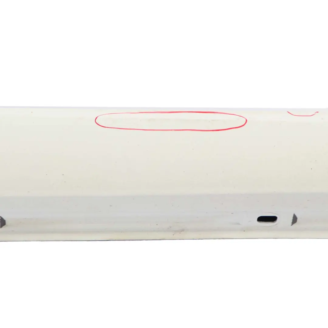 Side Skirt Right O/S Door Sill Cover W117 W246 Calcite White - 650 to Mercedes W176 with Part number A2466980654 Mercedes W176 Side Skirt Right O/S Door Sill Cover W117 W246 Calcite White - 650 - SKU A2466980654-CW - Part number A2466980654