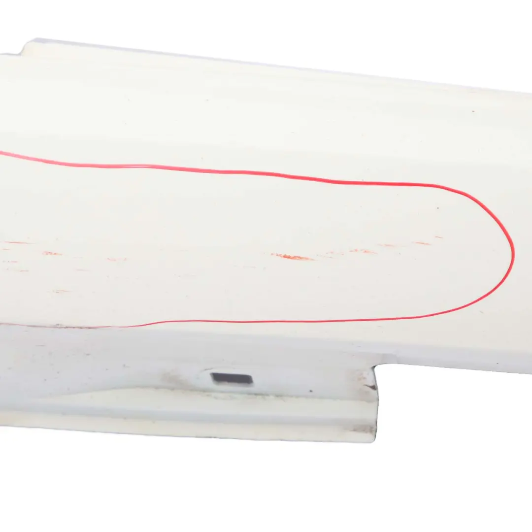 Side Skirt Right O/S Door Sill Cover W117 W246 Calcite White - 650 to Mercedes W176 with Part number A2466980654 Mercedes W176 Side Skirt Right O/S Door Sill Cover W117 W246 Calcite White - 650 - SKU A2466980654-CW - Part number A2466980654