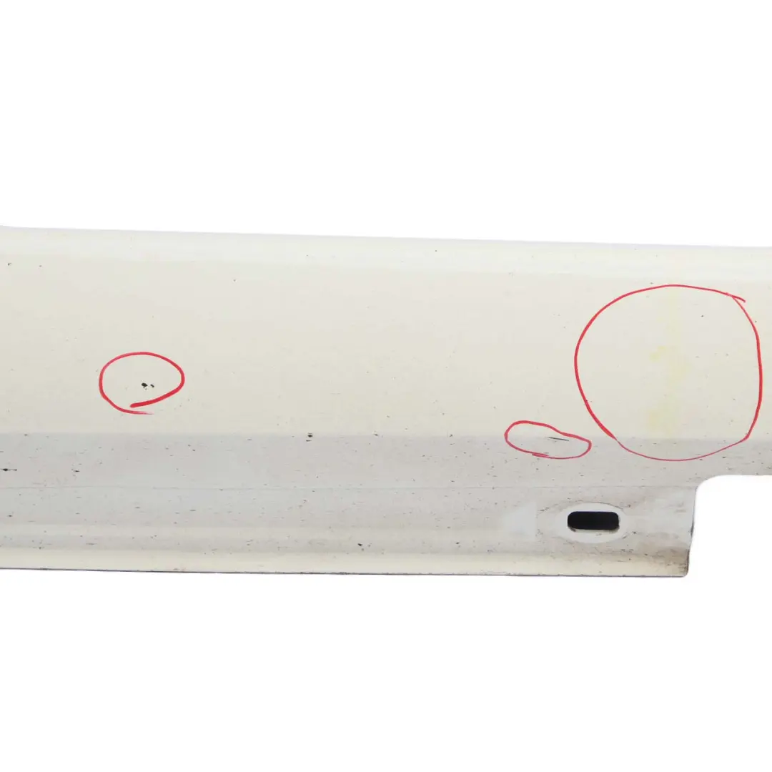 Side Skirt Right O/S Door Sill Cover W117 W246 Calcite White - 650 to Mercedes W176 with Part number A2466980654 Mercedes W176 Side Skirt Right O/S Door Sill Cover W117 W246 Calcite White - 650 - SKU A2466980654-CW - Part number A2466980654