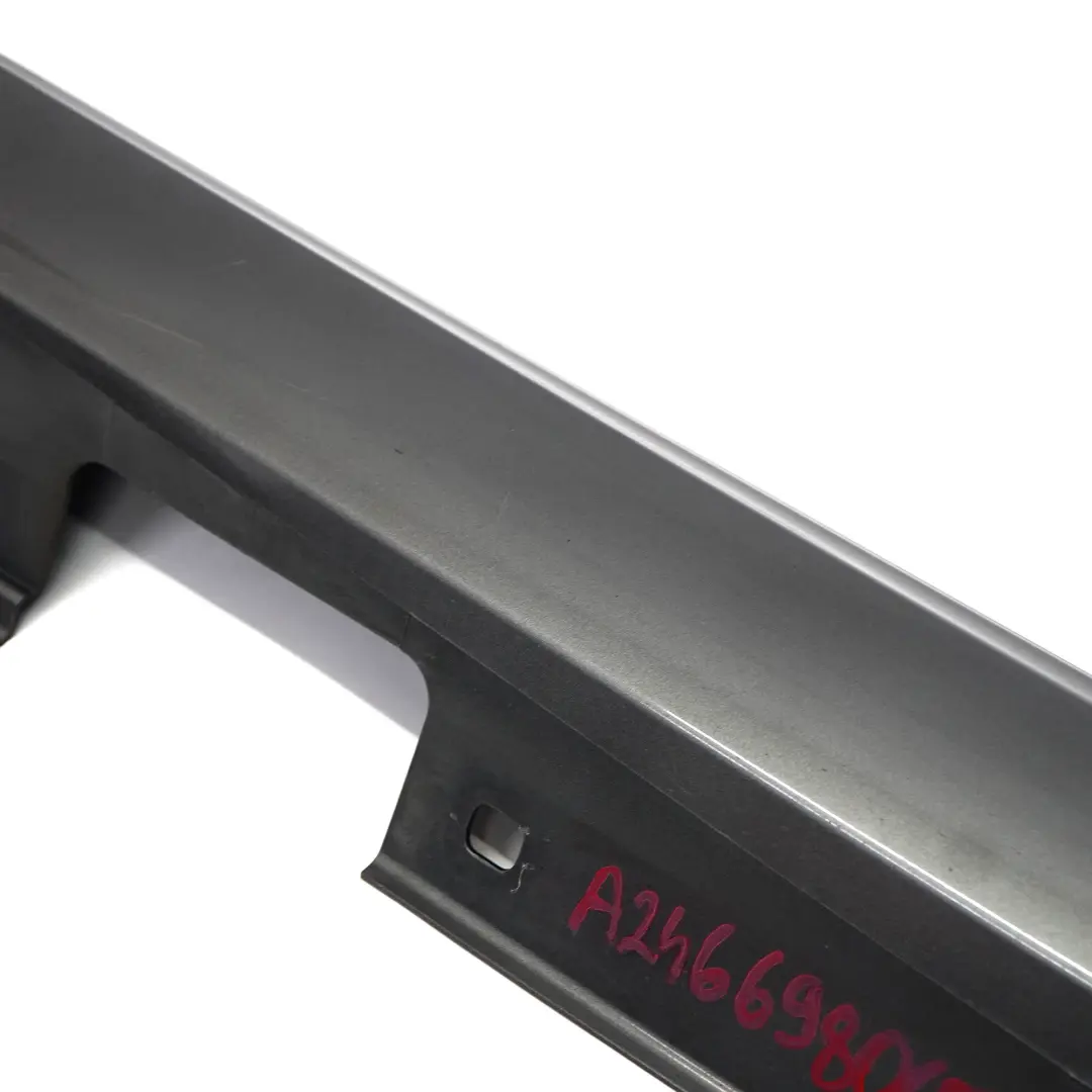 Side Skirt Right O/S Door Sill Cover W117 W246 Mountain Grey - 787 to Mercedes W176 with Part number A2466980654 Mercedes W176 Side Skirt Right O/S Door Sill Cover W117 W246 Mountain Grey - 787 - SKU A2466980654-MG1 - Part number A2466980654
