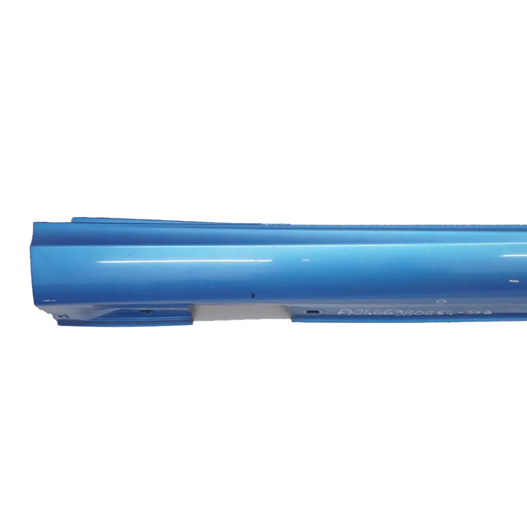 Mercedes W176 W246 Soglie porte copertura gonna destra South Seas Blue - 162 - SKU A2466980654-SSB - Numero di parte A2466980654