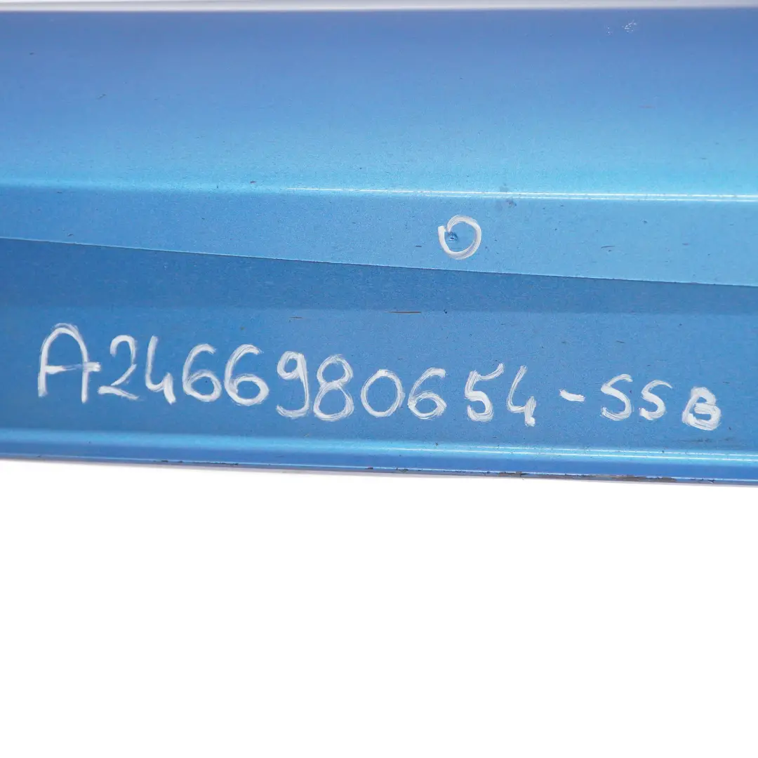 Mercedes W176 W246 Soglie porte copertura gonna destra South Seas Blue - 162 - SKU A2466980654-SSB - Numero di parte A2466980654