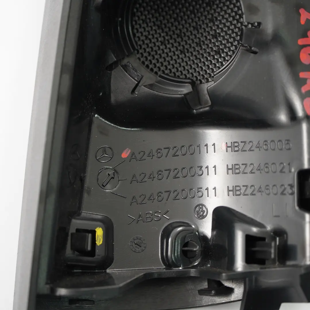Hochtöner Lautsprecher Abdeckung Dreieck Vorne Links für Mercedes W246 mit Teilenummer A2467200111 Mercedes W246 Hochtöner Lautsprecher Abdeckung Dreieck Vorne Links - SKU A2467200111 - Teilenummer A2467200111