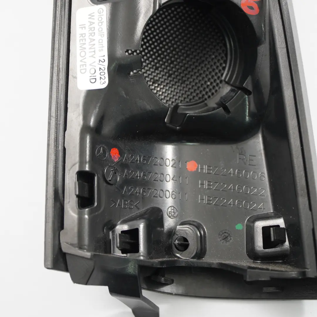 Tweeter Speaker Cover Triangle Trim Front Right O/S to Mercedes W246 with Part number A2467200211 Mercedes W246 Tweeter Speaker Cover Triangle Trim Front Right O/S - SKU A2467200211 - Part number A2467200211