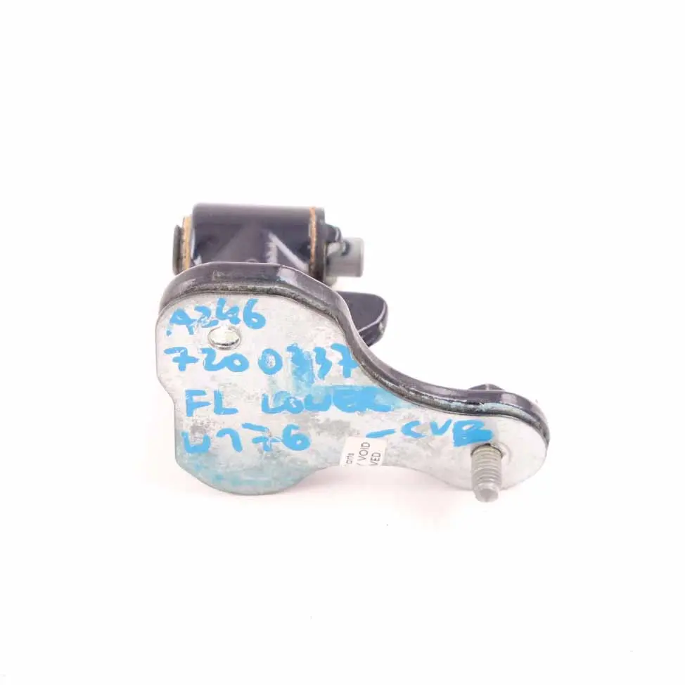 Door Hinge Front Left N/S Lower Bottom Hinge Cavansite Blue to Mercedes W176 W246 with Part number A2467200337 Mercedes W176 W246 Door Hinge Front Left N/S Lower Bottom Hinge Cavansite Blue - SKU A2467200337-CVB - Part number A2467200337