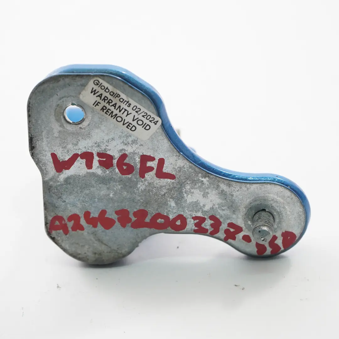 Vorne links Türscharnier unten Südsee Blau 162 für Mercedes W176 W246 mit Teilenummer A2467200337 Mercedes W176 W246 Vorne links Türscharnier unten Südsee Blau 162 - SKU A2467200337-SSB - Teilenummer A2467200337