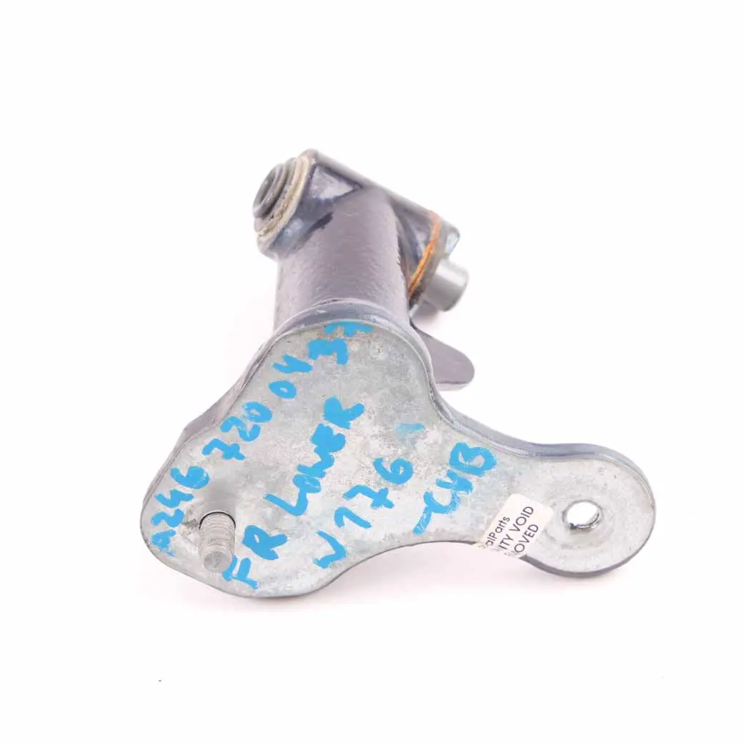 Door Hinge Front Right O/S Bottom Lower Hinge Cavansite Blue to Mercedes W176 W246 with Part number A2467200437 Mercedes W176 W246 Door Hinge Front Right O/S Bottom Lower Hinge Cavansite Blue - SKU A2467200437-CVB - Part number A2467200437