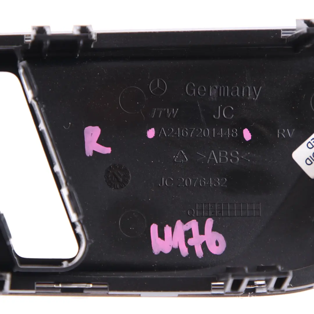 Door Card Handle Cover Inner Interior Front Right O/S to Mercedes W176 with Part number A2467201448 Mercedes W176 Door Card Handle Cover Inner Interior Front Right O/S - SKU A2467201448 - Part number A2467201448