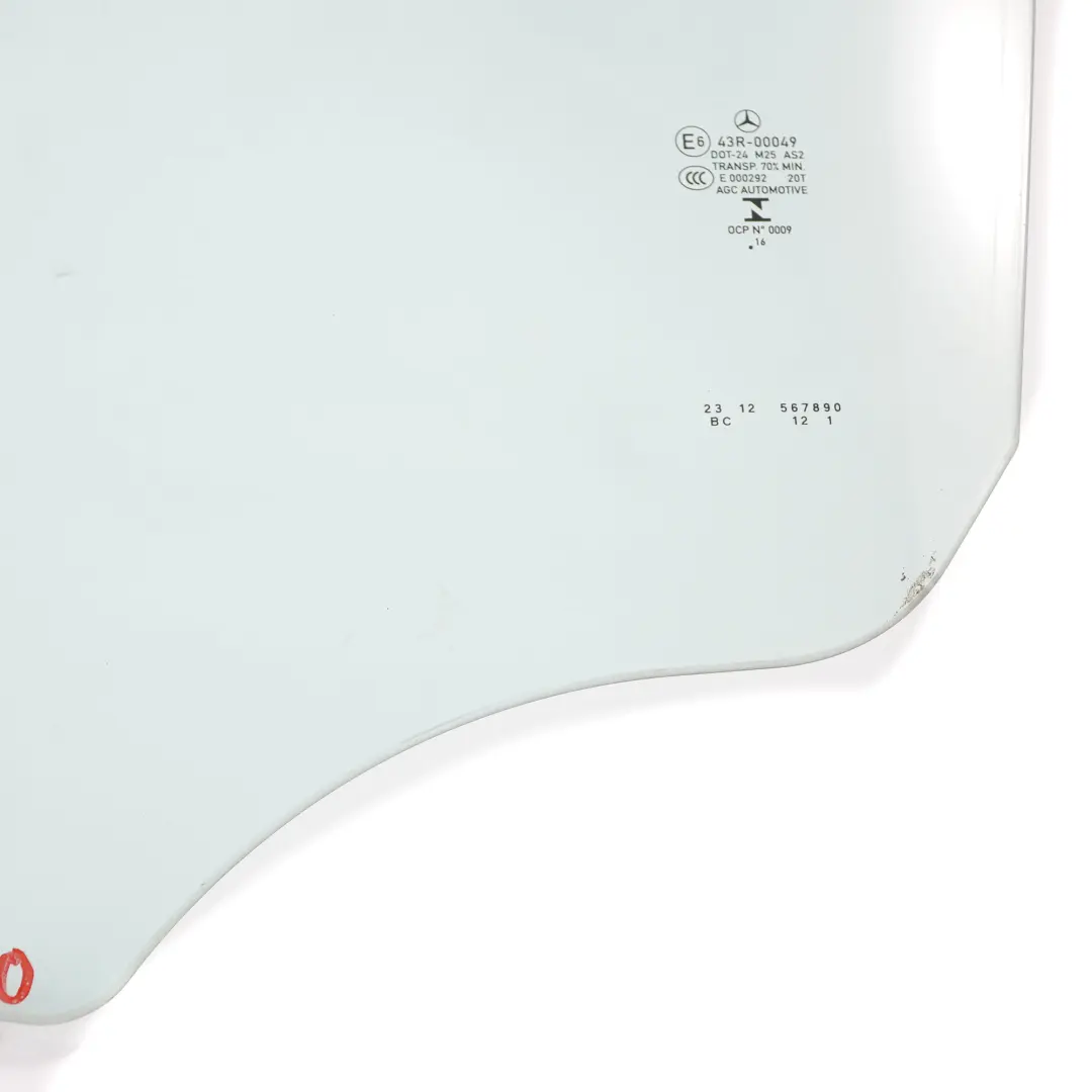 Cristal Puerta Delantera Izquierda Acristalamiento AS2 para Mercedes W246 con número de pieza A2467250500 Mercedes W246 Cristal Puerta Delantera Izquierda Acristalamiento AS2 - SKU A2467250500 - Número de pieza A2467250500