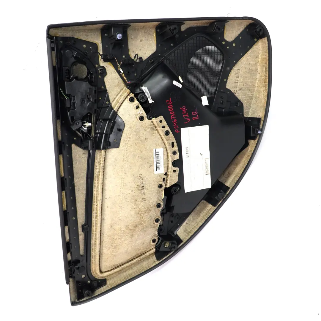 Mercedes W246 Panneau d'habillage de carte de porte arrière droite Cuir Noir - SKU A2467300062 - Numéro de pièce A2467300062