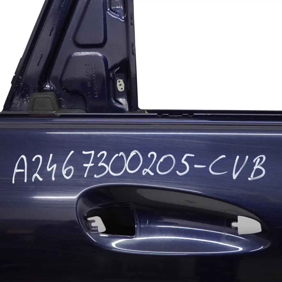 Pannello di copertura posteriore destro Cavansite Blue - 890 per Mercedes W246 con numero di parte A2467300205 Mercedes W246 Pannello di copertura posteriore destro Cavansite Blue - 890 - SKU A2467300205-CVB - Numero di parte A2467300205