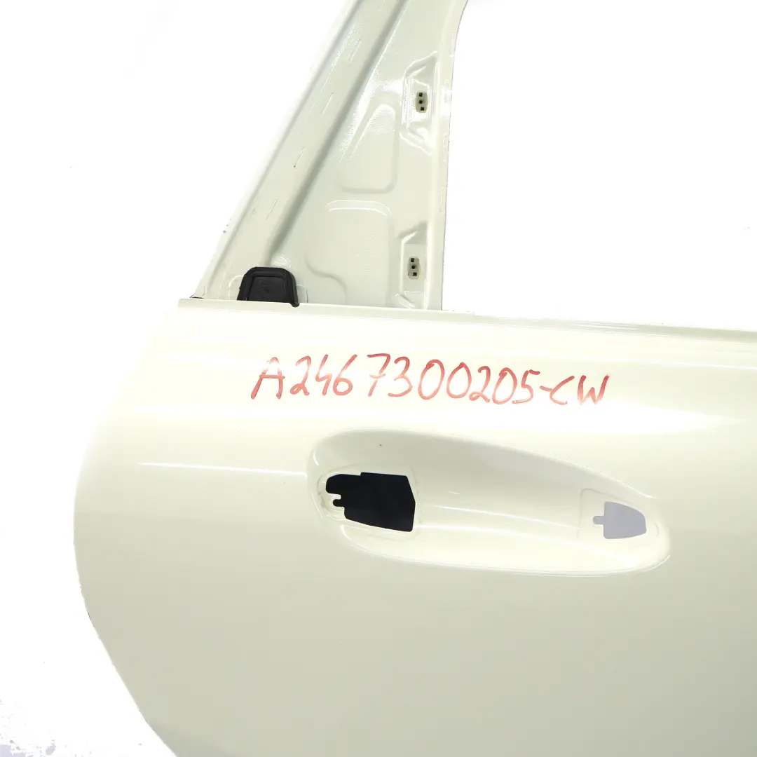 Porta posteriore destra Classe B Bianco Calcite - 650 per Mercedes W246 con numero di parte A2467300205 Mercedes W246 Porta posteriore destra Classe B Bianco Calcite - 650 - SKU A2467300205-CW - Numero di parte A2467300205