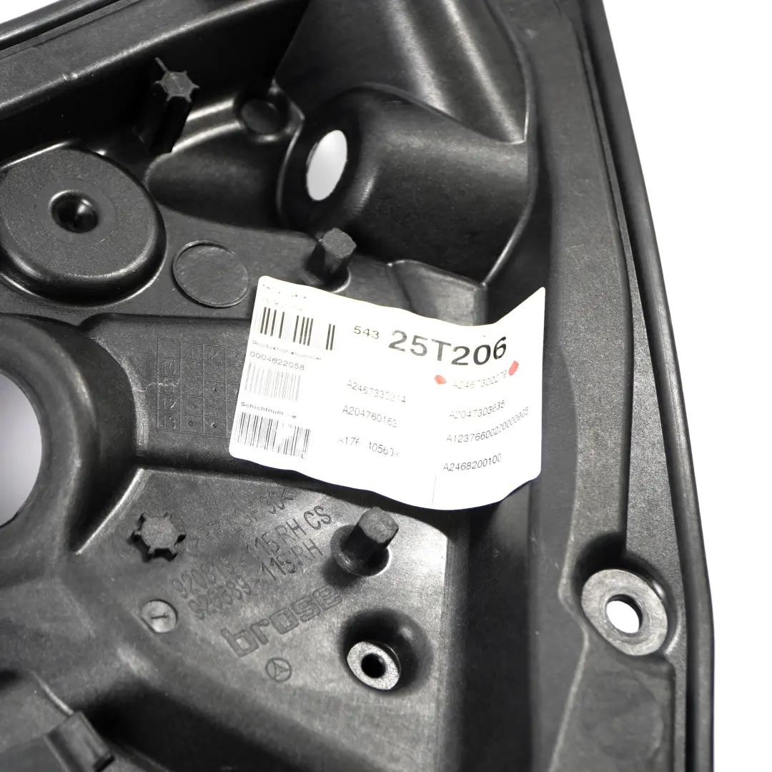 Supporto scheda porta posteriore destro Regolatore alzacristalli per Mercedes W246 con numero di parte A2467300279 Mercedes W246 Supporto scheda porta posteriore destro Regolatore alzacristalli - SKU A2467300279 - Numero di parte A2467300279