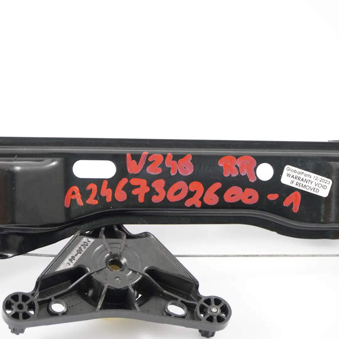 Window Lifter Regulator Door Rear Right O/S Mechanism to Mercedes W246 with Part number A2467302600 Mercedes W246 Window Lifter Regulator Door Rear Right O/S Mechanism - SKU A2467302600-1 - Part number A2467302600