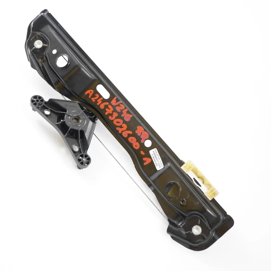 Alzacristalli Regolatore Porta Posteriore Destra per Mercedes W246 con numero di parte A2467302600 Mercedes W246 Alzacristalli Regolatore Porta Posteriore Destra - SKU A2467302600-1 - Numero di parte A2467302600