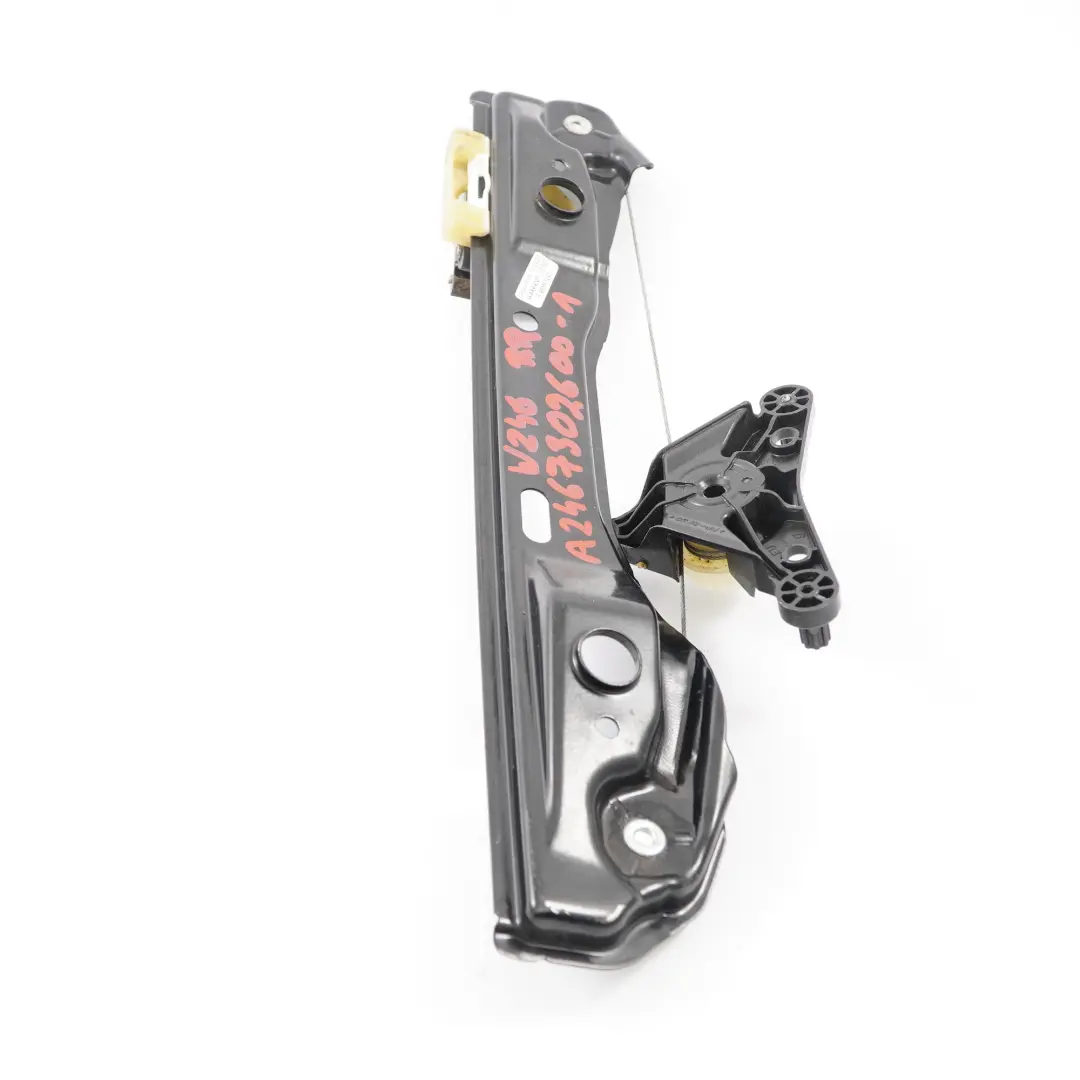 Fensterheber Regulator Tür hinten rechts Mechanismus für Mercedes W246 mit Teilenummer A2467302600 Mercedes W246 Fensterheber Regulator Tür hinten rechts Mechanismus - SKU A2467302600-1 - Teilenummer A2467302600