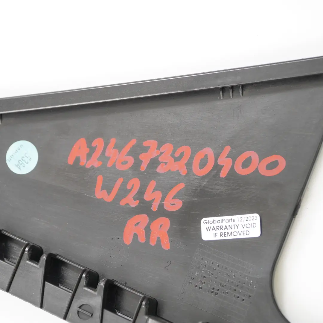 Mercedes W246 Rivestimento porta Striscia montante C Posteriore Destro - SKU A2467320400 - Numero di parte A2467320400