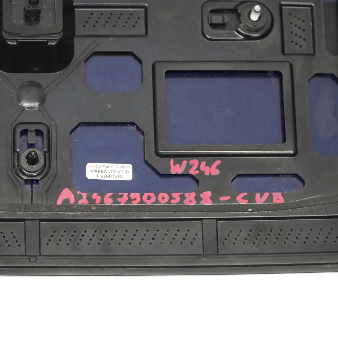 Portellone posteriore bagagliaio spoiler Cavansite Blu Metallic per Mercedes W246 con numero di parte A2467900588 Mercedes W246 Portellone posteriore bagagliaio spoiler Cavansite Blu Metallic - SKU A2467900588-CVB - Numero di parte A2467900588