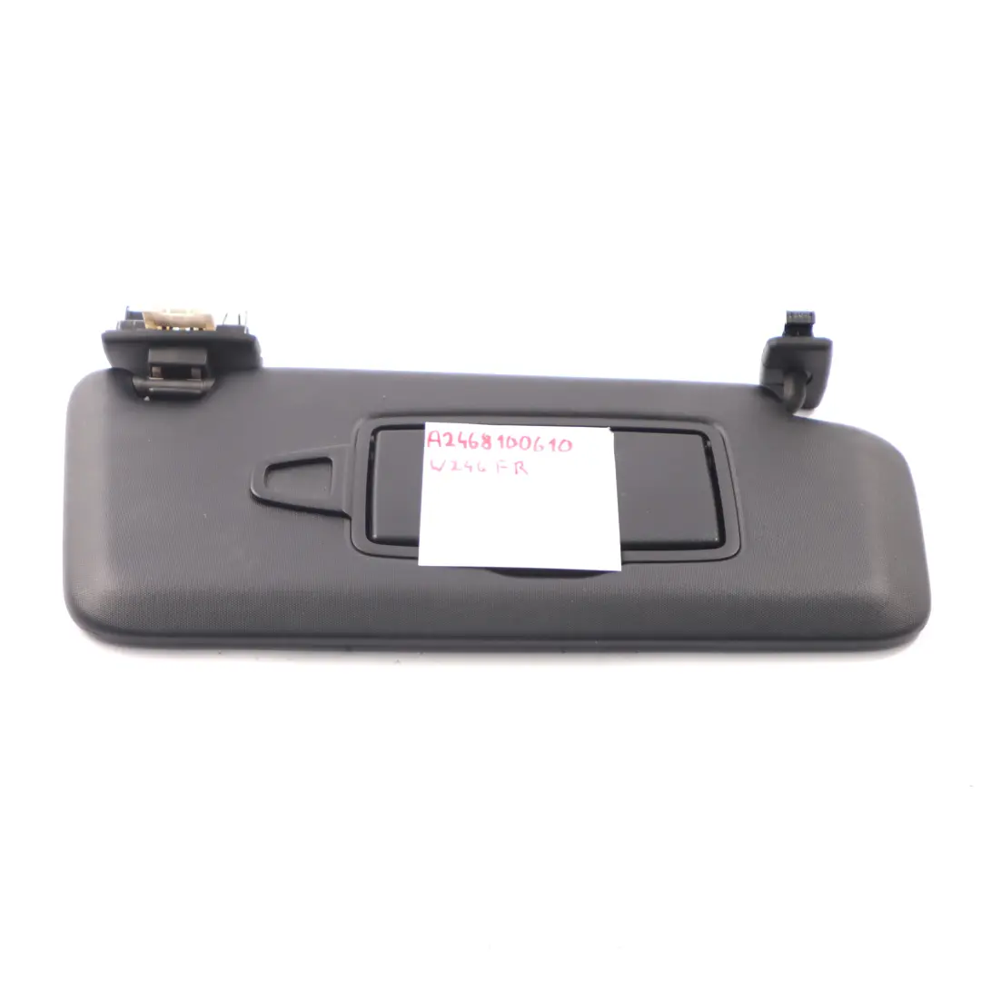 Sonnenblende Mercedes W246 Abdeckung Panel Schwarz Rechts Spiegel für mit Teilenummer A2468100610 Sonnenblende Mercedes W246 Abdeckung Panel Schwarz Rechts Spiegel - SKU A2468100610 - Teilenummer A2468100610