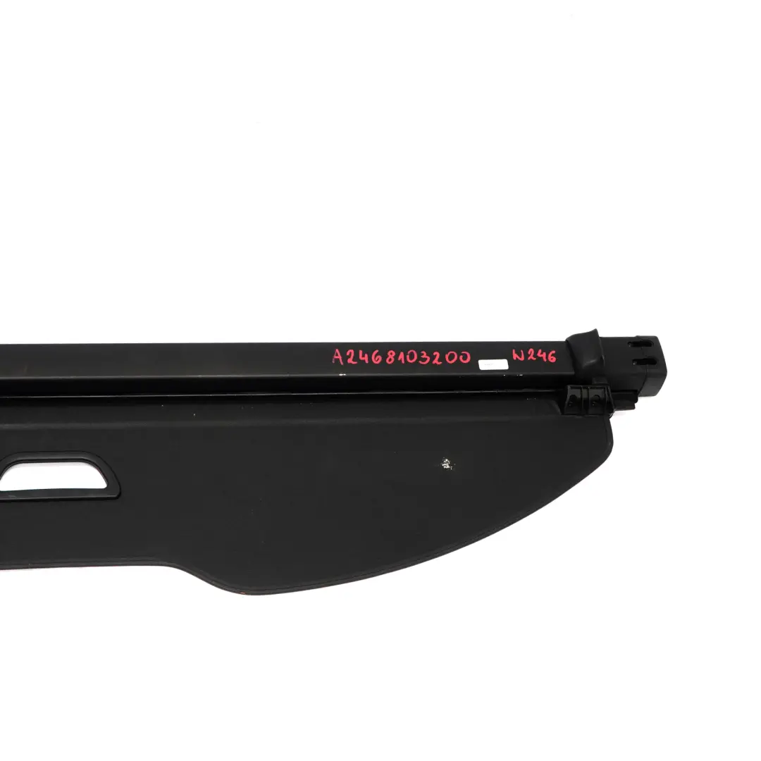 persiana enrollable trasera del maletero estante para Mercedes W246 con número de pieza A2468103200 Mercedes W246 persiana enrollable trasera del maletero estante - SKU A2468103200 - Número de pieza A2468103200