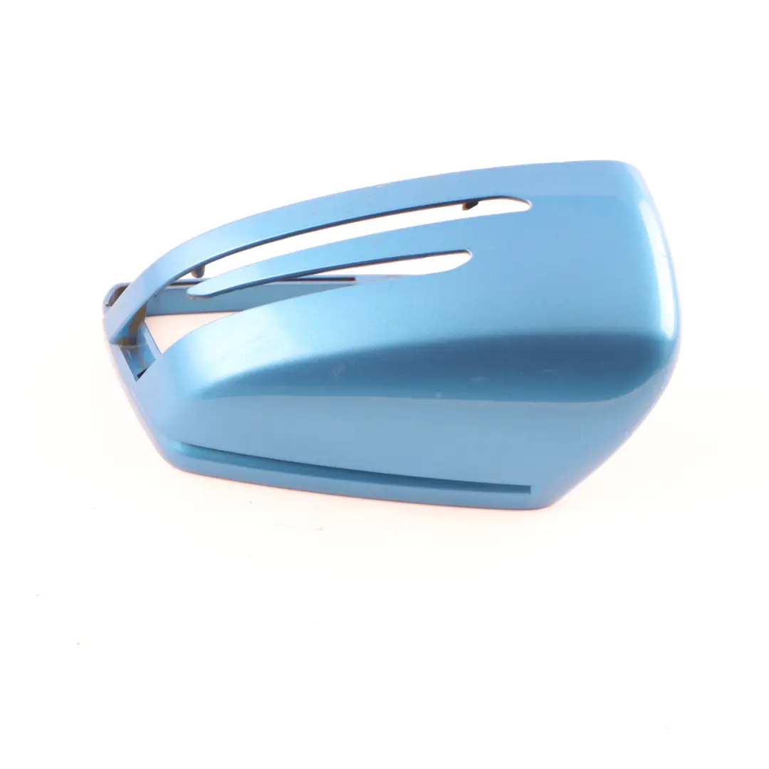Wing Mirror Cover Cap Door Left N/S Housing South Sea Blue 162 to Mercedes W176 with Part number A2468110100 Mercedes W176 Wing Mirror Cover Cap Door Left N/S Housing South Sea Blue 162 - SKU A2468110100-SSB - Part number A2468110100