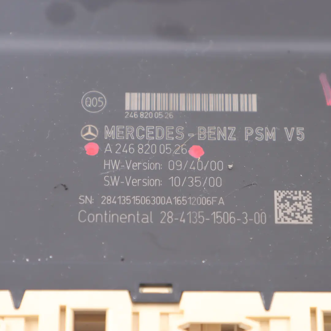  Module Siège Mercedes W176 W246 Unité Contrôle Avant Gauche Droite - SKU A2468200526 - Numéro de pièce A2468200526
