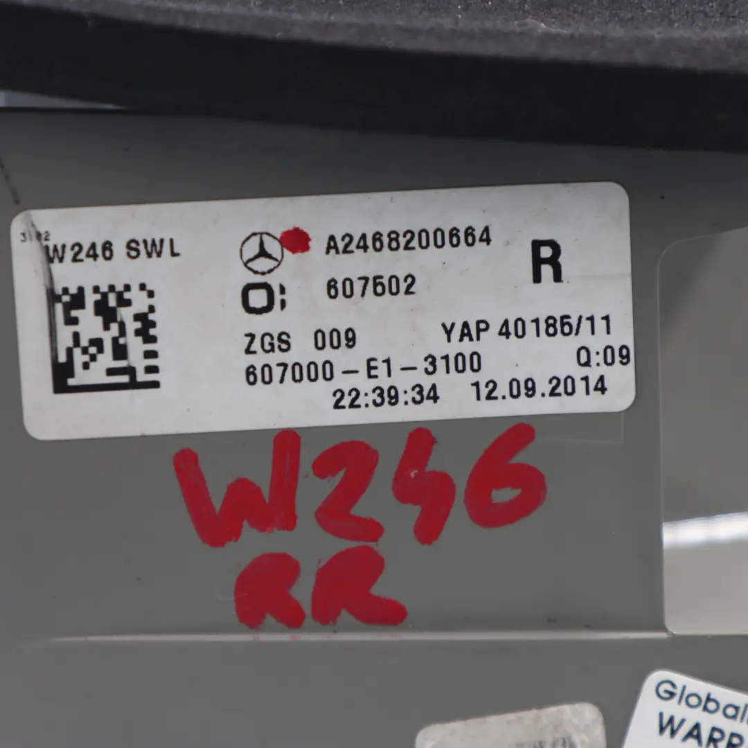 Mercedes W246 Luz Trasera Derecha Panel lateral luces traseras LED - SKU A2468200664 - Número de pieza A2468200664