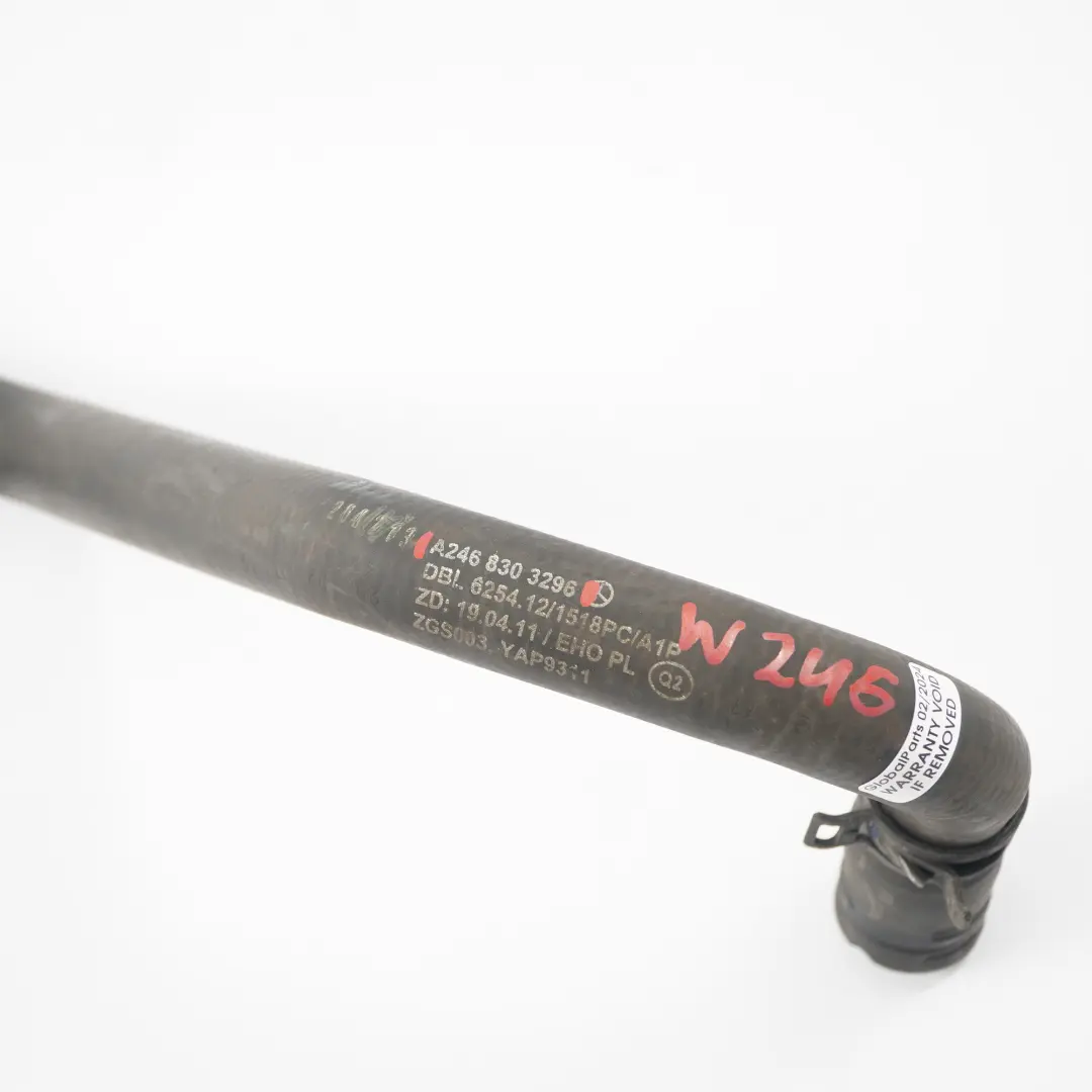 Tubo de agua Mercedes C117 W176 W246 Calentador Manguera para con número de pieza A2468303296 Tubo de agua Mercedes C117 W176 W246 Calentador Manguera - SKU A2468303296 - Número de pieza A2468303296