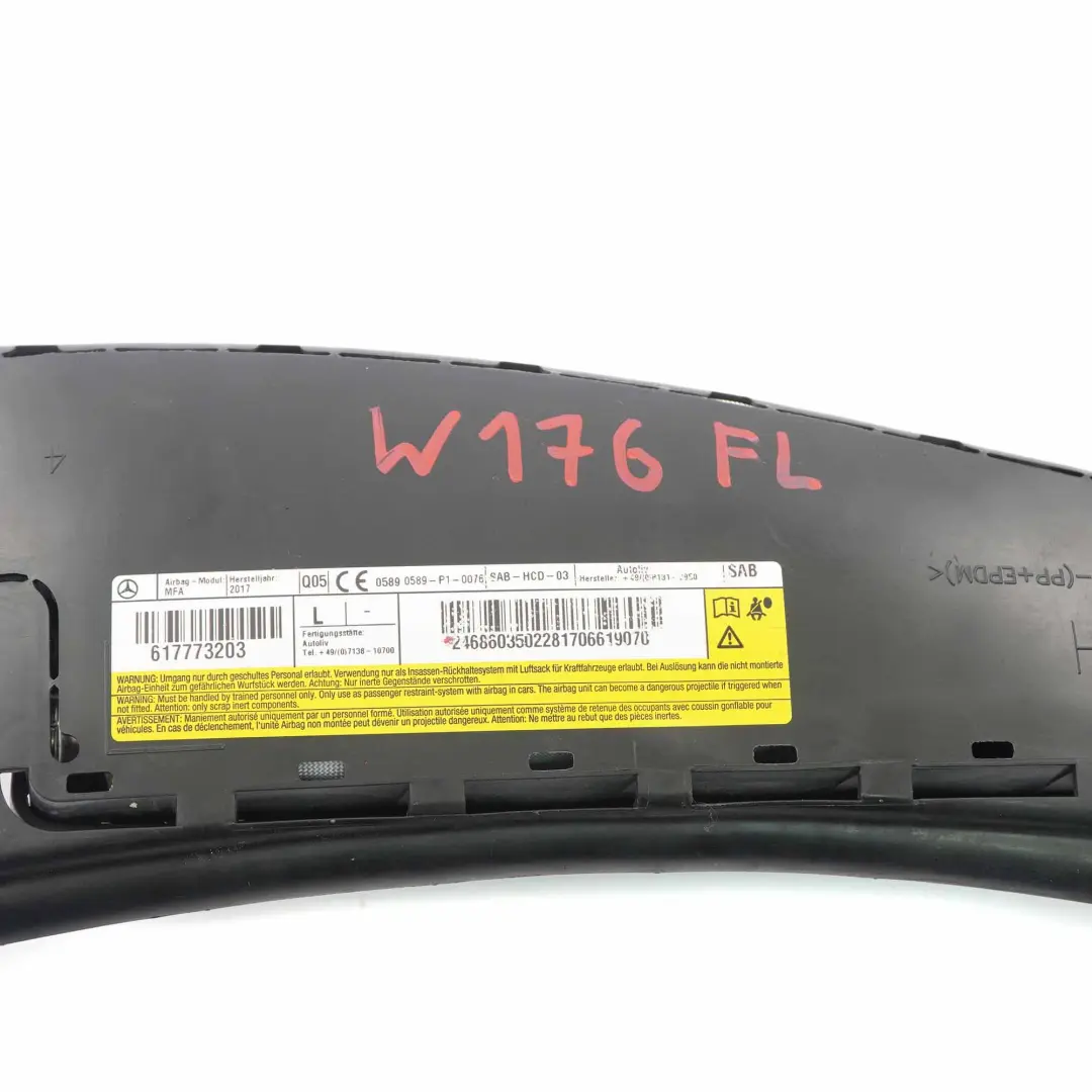 Module SRS de l'airbag latéral du siège avant gauche pour Mercedes W176 à propos du numéro de pièce A2468603502 Mercedes W176 Module SRS de l'airbag latéral du siège avant gauche - SKU A2468603502 - Numéro de pièce A2468603502