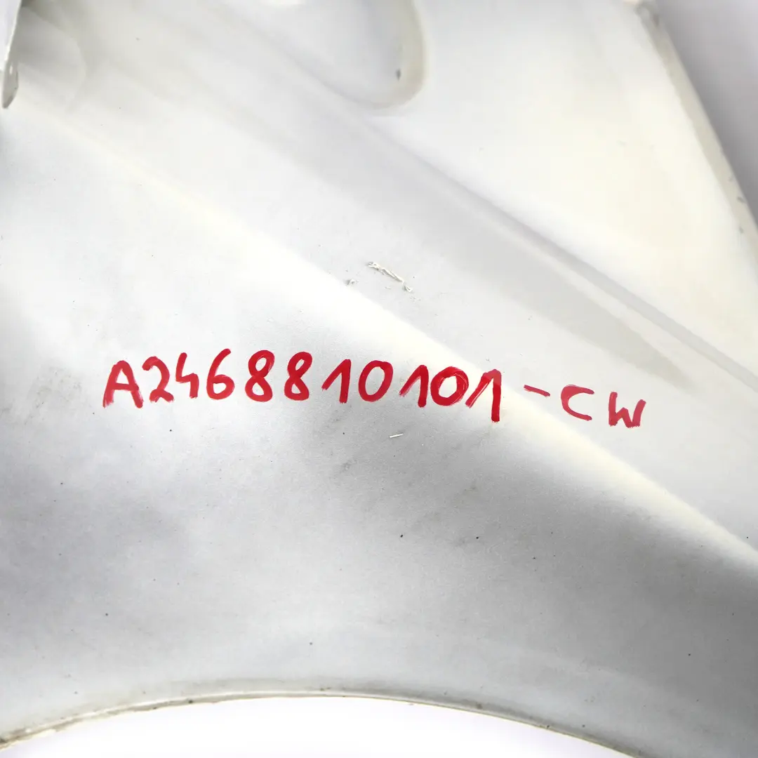 Wing Fender Panel Front Left N/S Side Trim Cover Calcite White to Mercedes W246 with Part number A2468810101 Mercedes W246 Wing Fender Panel Front Left N/S Side Trim Cover Calcite White - SKU A2468810101-CW - Part number A2468810101