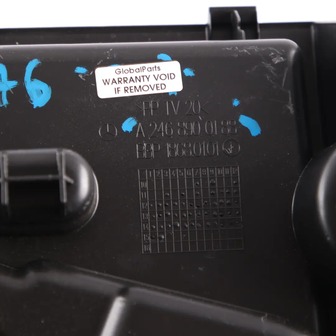 Portaherramientas Tapa Maletero Almacenaje para Mercedes W176 W246 con número de pieza A2468900188 Mercedes W176 W246 Portaherramientas Tapa Maletero Almacenaje - SKU A2468900188 - Número de pieza A2468900188