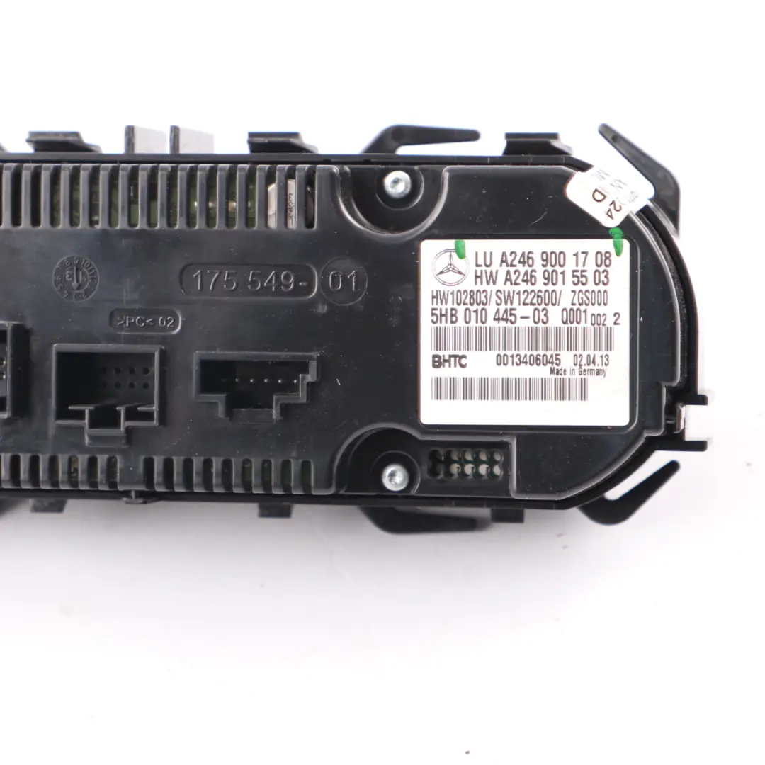  Climate Control Panel Mercedes W176 W246 Heater Switch Air Con A/C - SKU A2469001708 - Part number A2469001708