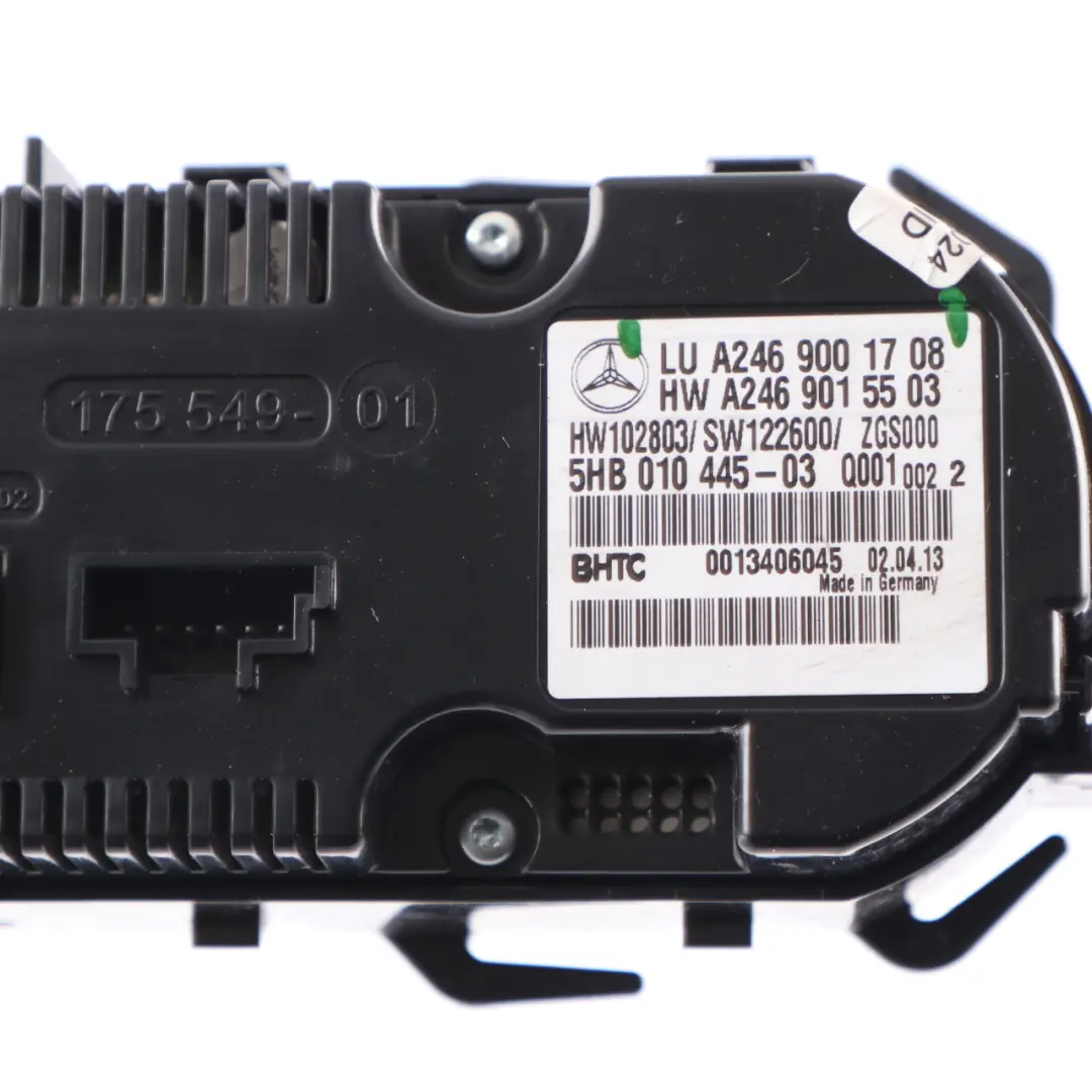  Climate Control Panel Mercedes W176 W246 Heater Switch Air Con A/C - SKU A2469001708 - Part number A2469001708