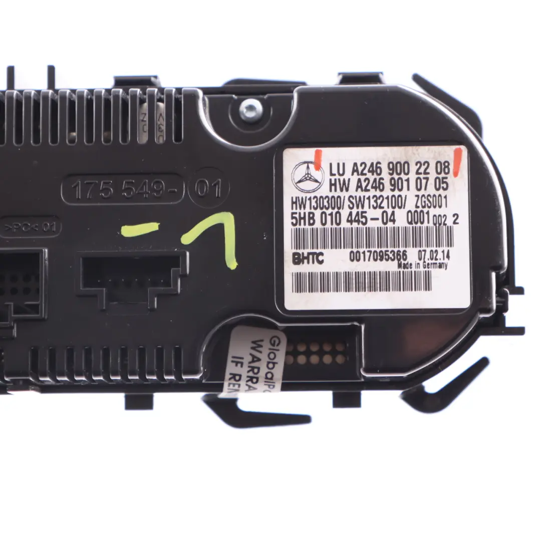 Mercedes W176 W246 Climate Control Panel Heater Switch Air Con A/C - SKU A2469002208-1 - Part number A2469002208